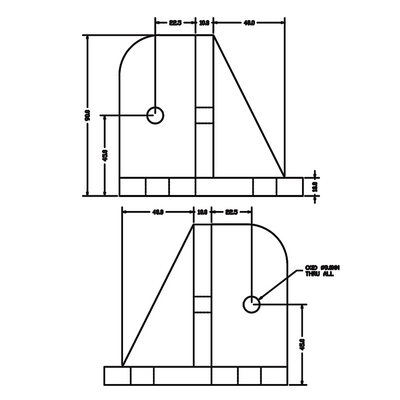 33-45452S-1SS MODULAR SOLUTIONS MOUNTING FOOT 2 SIDED FOR 45 X 45 CORNER MOUNT